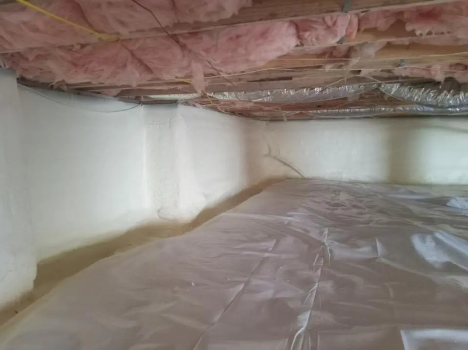 Crawl space encapsulation with closed-cell spray foam for Metal Roof Coating in Boonton